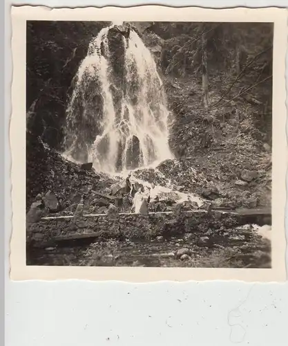 (F20082) Orig. Foto Personen am Radau-Wasserfall bei Bad Harzburg 1955