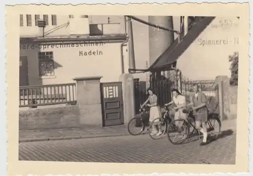 (F19745) Orig. Foto Radtour v. Eibach n. Nürnberg, Spinnerei 1940