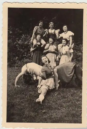 (F19702) Orig. Foto Schulausflug nach Simmelsdorf 1939, Gruppenbild