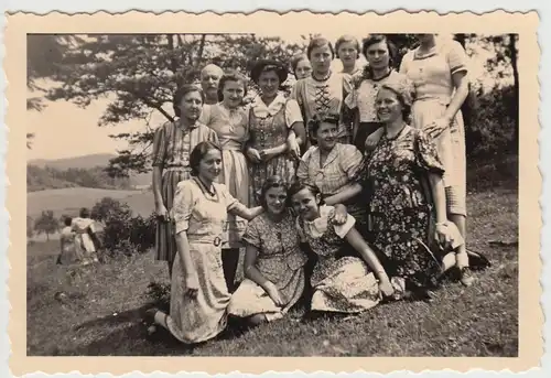 (F19701) Orig. Foto Schulausflug nach Simmelsdorf 1939, Gruppenbild