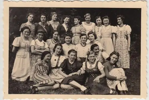 (F19699) Orig. Foto Schulausflug nach Simmelsdorf 1939, Gruppenbild