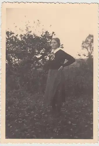 (F19660) Orig. Foto junge Frau Berta Schmelzer im Freien 1930er