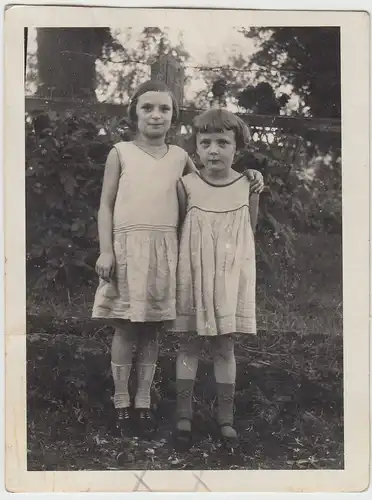 (F19654) Orig. Foto kleine Mädchen im Freien in Feuchtwangen 1931