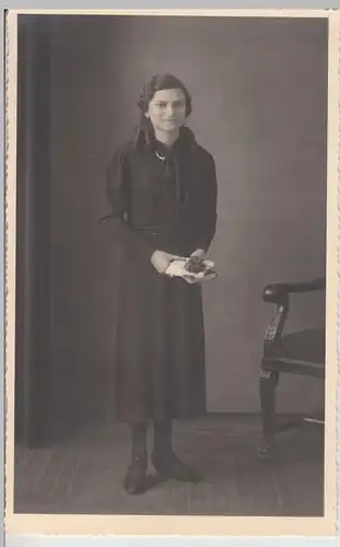 (F19646) Orig. Foto Mädchen Konfirmation, Studiofoto Nürnberg 1937