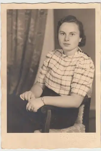 (F19494) Orig. Foto Porträt junge Frau Ilse, Oberfrohna 1941