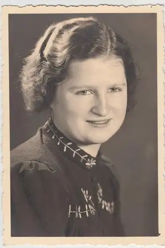 (F19487) Orig. Foto junge Frau Marianne Schwarzenberg, Oberfrohna 1940