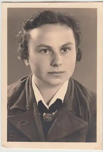 (F19463) Orig. Foto Porträt junge Frau, Oberfrohna 1939