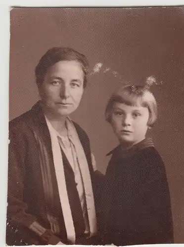 (F19456) Orig. Foto Porträt Mutter und Tochter 1930er