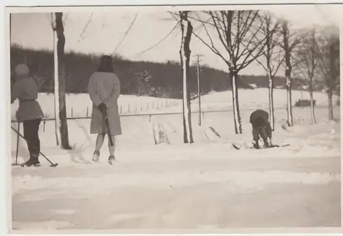 (F19363) Orig. Foto Wöltigerode Vienenburg, Skifahrer 1928