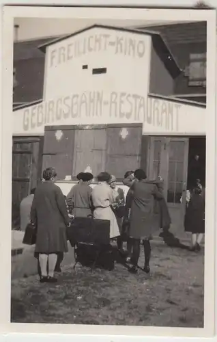 (F19353) Orig. Foto Leipzig, Freilichtkino Gebirgsbahn-Restaurant 1928