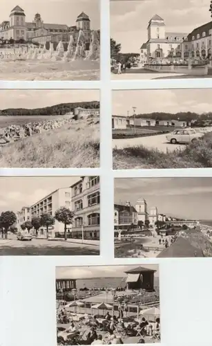 (F193) Original Foto 1976 Ostseebad Binz, 7 Fotos im Mäppchen