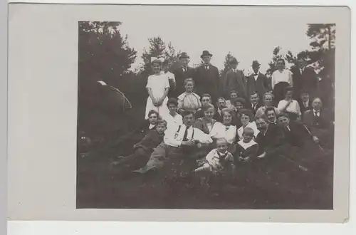 (F19217) Orig. Foto Personen, Gruppenbild im Freien, Wanderer 1920er