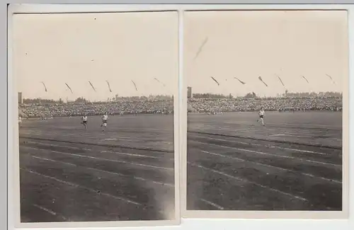 (F1907) 2x Orig. Foto Stadion, Olympia, Läufer, 193ßer, 40er