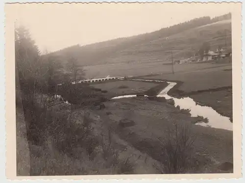 (F19061) Orig. Foto Suhl Umgebung, Blick zu einer Baustelle, Feldbahn 1939