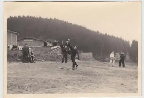 (F19033) Orig. Foto R.A.D.-Lager Dietzhausen, sportliche Betätigung 1939