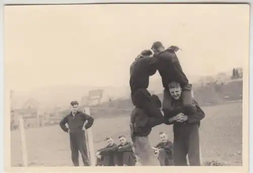 (F19031) Orig. Foto R.A.D.-Lager Dietzhausen, sportliche Betätigung 1939