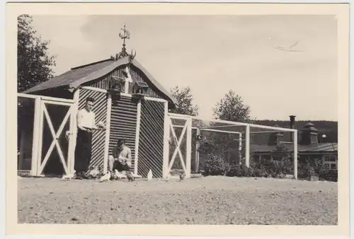 (F19005) Orig. Foto R.A.D.-Lager Dietzhausen, Taubenschlag im Gelände 1939