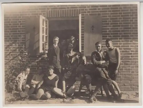 (F18809) Orig. Foto Jugendliche am Landheim Bordenau 1928