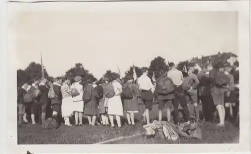 (F18794) Orig. Foto Wanderer m. Rucksack, Lagerleben G.D.A. in Goslar 1928