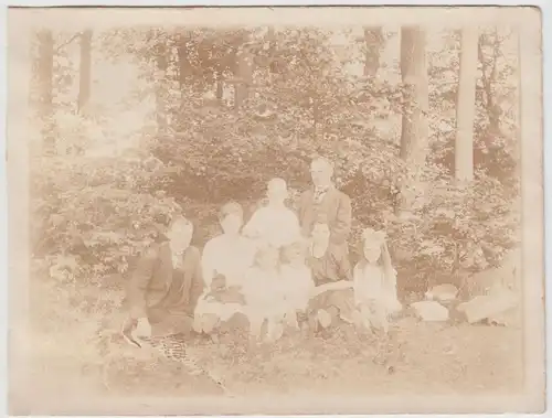 (F18753) Orig. Foto Personen, Wanderung am Benther Berg 1913