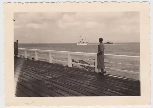 (F18736) Orig. Foto An der Reede Cuxhaven 1938