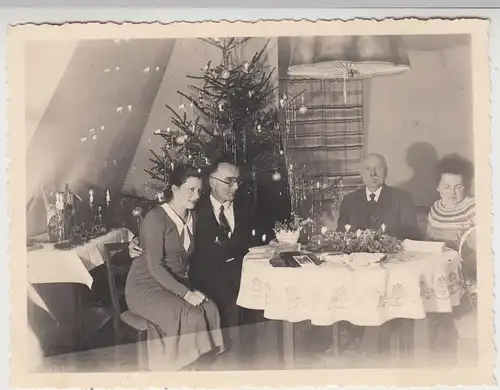 (F18728) Orig. Foto Weihnachten zu Hause, Weihnachtsbaum 1936