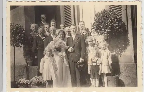 (F1869) Orig. Foto Hochzeit, Gruppenfoto "Willi's Hochzeit" 1930er, 40er