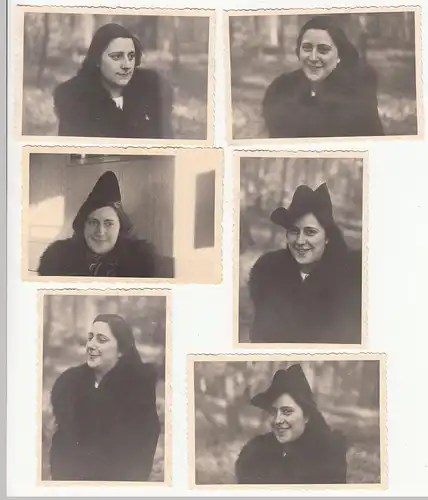 (F18639) 6x Orig. Foto Porträt einer Frau 1930/40er