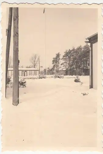 (F18525) Orig. Foto Winter im R.A.D.-Lager Karstädt (Prignitz) 1930er