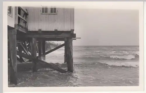 (F18514) Orig. Foto Dahme (Holstein), Wellen an der Seebrücke 1939