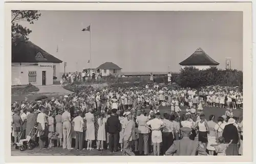 (F18479) Orig. Foto Kinderfest i. Dahme (Holstein) a. 24.7.1939, Zuschauer