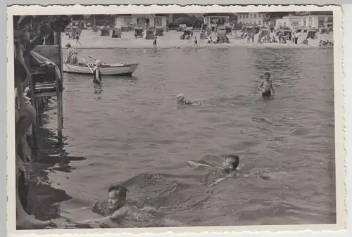 (F18478) Orig. Foto Kinderfest i. Dahme (Holstein) a. 24.7.1939, Wettschwimmen