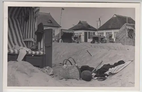 (F18468) Orig. Foto Dahme (Holstein), Partie am Strand, Strandkorb 1939