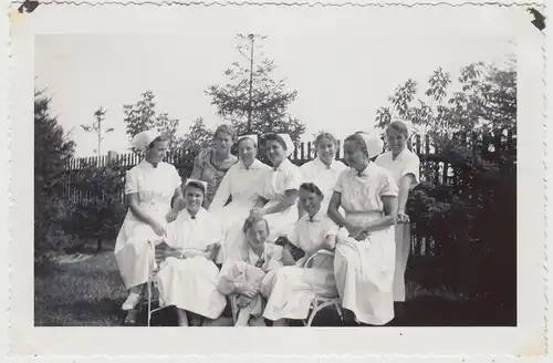 (F18452) Orig. Foto Wurzen, Schwestern des Krankenhauses 1936
