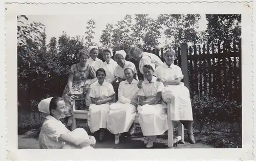 (F18449) Orig. Foto Wurzen, Schwestern des Krankenhauses 1936