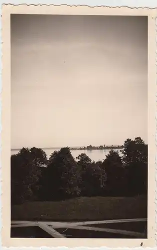 (F18381) Orig. Foto Frauenchiemsee, Blick vom Schlosshotel 1935