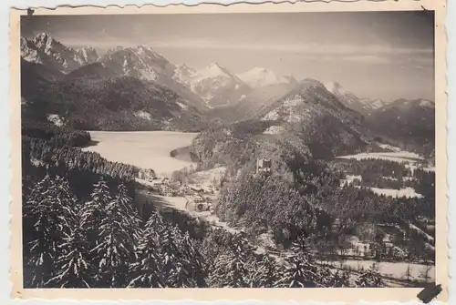 (F18346) Orig. Foto Winterlandschaft, vermutl. bei Neuschwanstein 1935/36