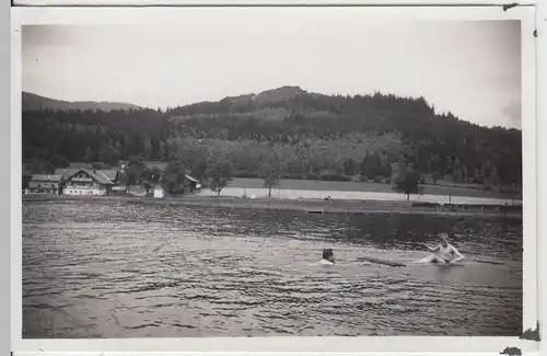 (F18289) Orig. Foto Bodenmais, Personen im Arbersee 1939