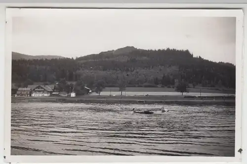 (F18288) Orig. Foto Bodenmais, Personen im Arbersee 1939