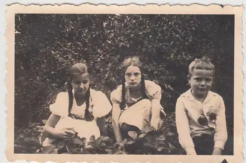 (F18263) Orig. Foto Kinder im Garten, Bremen Deichkamp 1936