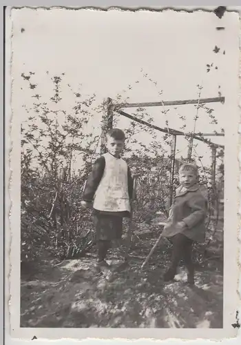 (F18218) Orig. Foto Kinder am Sandkasten im Garten, Bremen Horn 1933