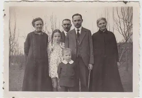 (F18217) Orig. Foto Familie Branding a. Bremen Horn im Freien 1933