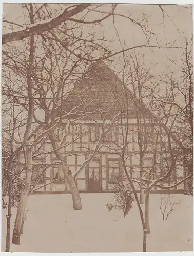 (F18201) Orig. Foto Bremen, Wohnhaus i.d. Leher Heerstraße i. Winter 1930