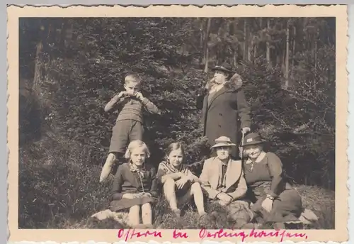 (F18175) Orig. Foto Oerlinghausen, Wanderung zu Ostern, Spaziergang 1936