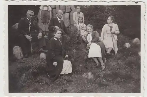 (F18146) Orig. Foto Oerlinghausen Tönsberg, am Löns-Denkmal 1936