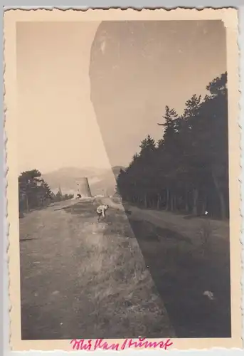 (F18144) Orig. Foto Oerlinghausen Tönsberg, Ruine Windmühle 1936