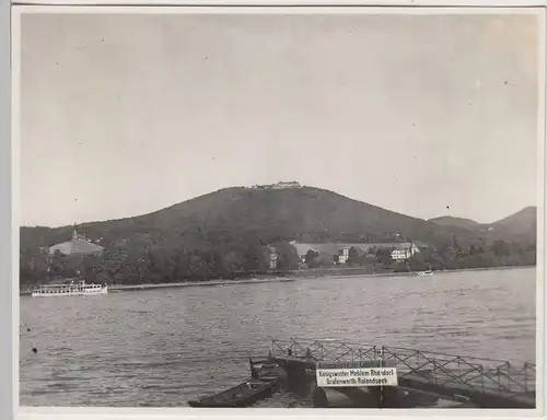 (F17824) Orig. Foto Bad Honnef, Blick v. Rhein a. Berg 1920/30er