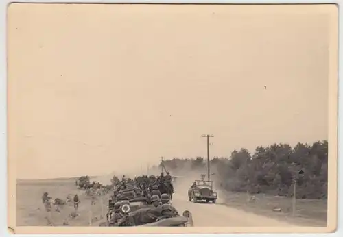 (F1782) Orig. Foto 2.WK, Militär-Kolonne, 1940er