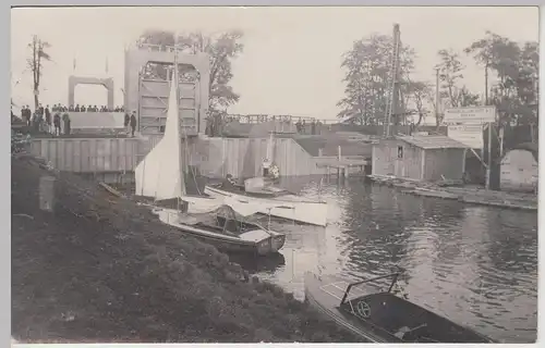 (F17792) Orig. Foto Bremen, Schleuse Kuhsiel, Einweihung 1919