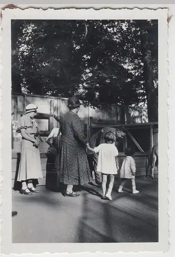 (F17770) Orig. Foto Leipziger Zoo 1934, Besucher